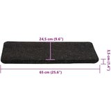 vidaXL Samoljepljivi otirači za stepenice 30kom antracit 65x24,5x3,5cm | shoptok.hr