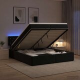  Krevet od pjene s madracem i LED-om Crna 200 x 200 cm Baršun | shoptok.hr