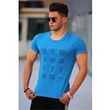 Madmext Embroidery Detailed Sax T-Shirt 2895 | Shoptok.si