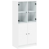 vidaXL Visoka omara z vrati bela 68x37x142 cm inženirski les, (21274504) Cene