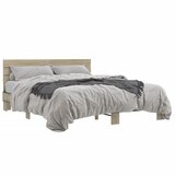  The Living Store Posteljni okvir sonoma hrast 160x200 cm inž. les in kovina - Posteljni Okvir, (21445909) | Shoptok.si