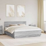  Okvir za krevet S LED lampica Siva Sonoma 180 x 200 cm - Sivi hrast sonoma 180 x 200 cm | shoptok.hr