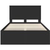  Konstrukcija postelje Črna 120 x 200 cm Masivno borovo les, (5000104012) | Shoptok.si