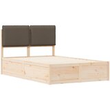  Krevetni okvir s tapiciranim uzglavljem Sivo-smeđa 120 x 200 cm | shoptok.hr
