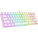  Tastatura gaming RAMPAGE RADIANT K11 white red switch Type-C RGB US Layout pudding keycaps | Eponuda.ba
