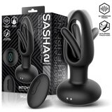 INTOYOU Sasha Vibrating Plug with Flipping Tongue & Remote Control Black u