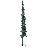  Ozka umetna polovična novoletna jelka s stojalom zelena 120 cm, (20579634) | Shoptok.si