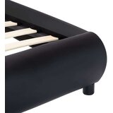  Posteljni okvir LED črno umetno usnje 140x200 cm | Shoptok.si
