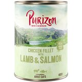 Purizon 22 + 2 gratis! Adult 24 x 200g/400g - brez žit - Piščančji file z lososom in jagnjetino (24 x 400 g) Cene
