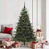 vidaXL Umestno božično drevo Zelena 180 cm PVC, kovina in plastika | Shoptok.si
