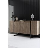 Hanah home Luxe - Walnut, Black WalnutBlack Console Cene