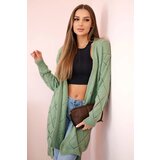 Kesi Sweater with a geometric pattern dark mint | shoptok.hr