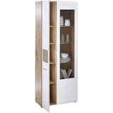 Hom`in VITRINA, bela, barve hrasta | Shoptok.si