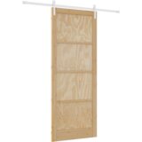 vidaXL drsna vrata s kompletom opreme 93x232 cm trda lesena borovina | Shoptok.si