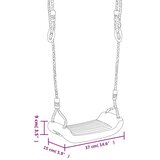  Sjedalo za ljuljačku s ljestvama od užeta plavo 37 x 15 cm PE | shoptok.hr