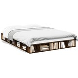 Furnova Posteljni okvir dimljeni hrast 150x200 cm inženirski les, (21935511) | Shoptok.si