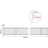  Gabion s žicom debljine 3,5 mm i mrežom 10x10 cm 1050x30x50 cm | shoptok.hr