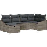  Set od 6 komada vrtnih kauča s jastučićima siva poli ratan | shoptok.hr
