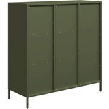 vidaXL Visoka komoda maslinastozeleni 101,5x39x103,5 cm od čelika | shoptok.hr