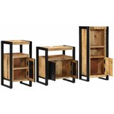  Set namještaja za kupaonicu 3 kom. Smeđa i crna | shoptok.hr