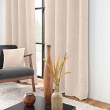 Douceur d intérieur Bež zavesa iz šenilje 140x260 cm Leo – | Shoptok.si