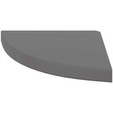  Plutajuće kutne police 2 kom sjajne sive 35 x 35 x 3,8 cm MDF | shoptok.hr