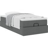  Otomanski okvir kreveta s madraca tamnosivi 90x200cm od tkanine | shoptok.hr