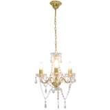  Luster s perlama zlatni okrugli 3 x E14 | shoptok.hr