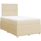  Krevet s oprugama i madracem krem 120 x 200 cm od tkanine | shoptok.hr