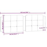 vidaXL Vzglavna stranica bela 152 cm umetno usnje, (21166006) | Shoptok.si