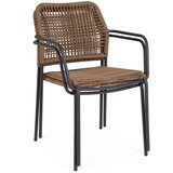 BIZZOTTO Tamno siva/u prirodnoj boji metalna vrtna stolica Jable – | shoptok.hr