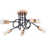 Nice Lamps Crna/u prirodnoj boji stropna svjetiljka 15x61 cm Tumber – Cijene