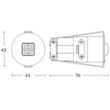 Steinel 068646 - ir detektor prisustva quattro micro, domet 6 m, knx, IP65, okrugli, crne boje | Eponuda.com