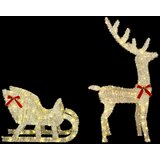  Reindeer vuče saonice LOVIISA 200 LED lampica Topla bijela | shoptok.hr