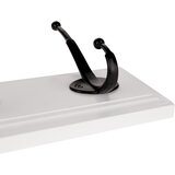 Kondela Stenski obešalnik, bela/črna, MDF/kovina, RAMAN | Shoptok.si