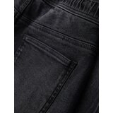 Ombre Men's shorts with elastic waistband and wash effect - black | Shoptok.si