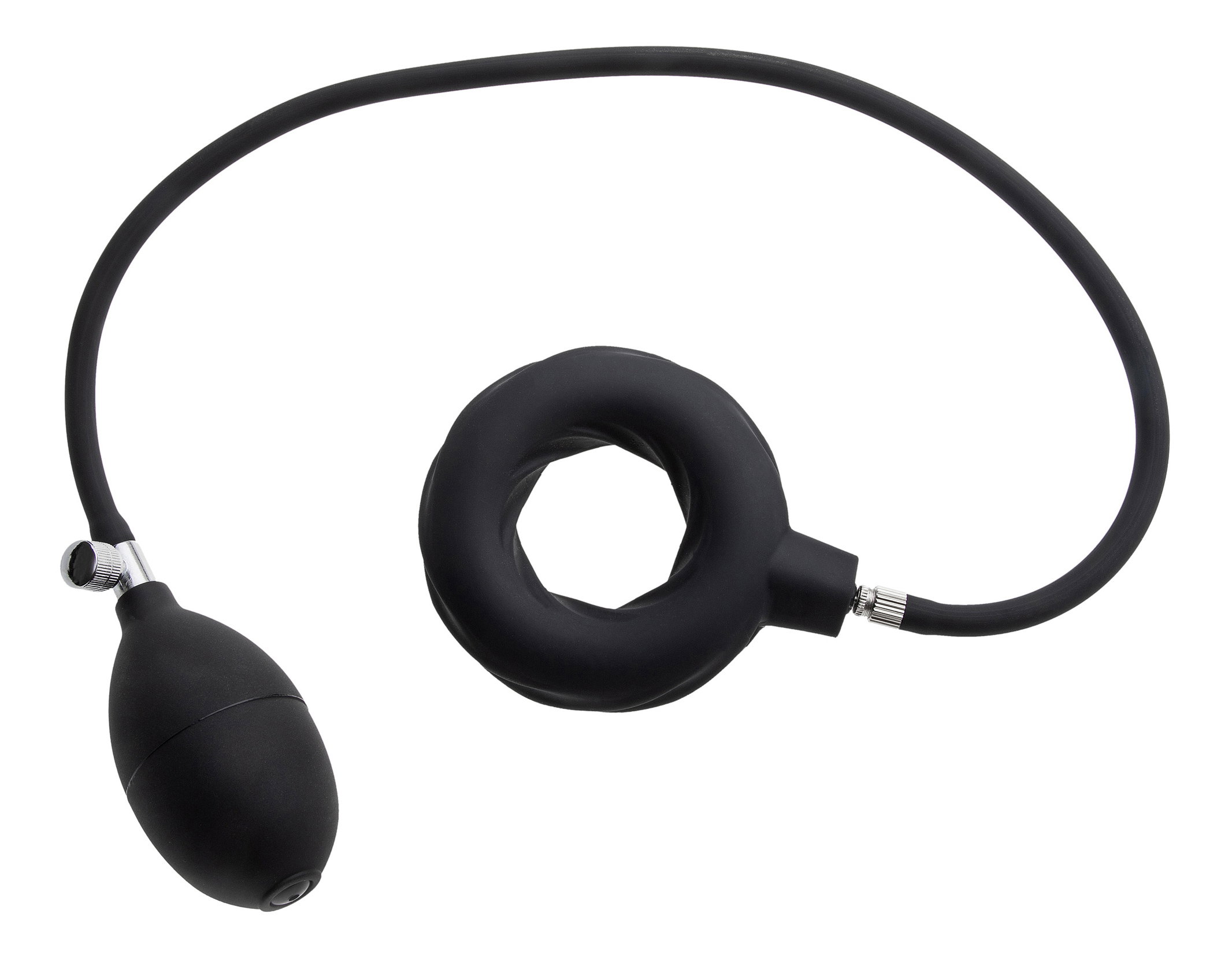 SuperLove Inflatable Penis Ring Black Cene