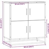  Komoda boja hrasta 68x35x76 cm konstruirano drvo | shoptok.hr