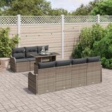  Sjedeća garnitura za vrt 8 kom. 7-Broj sjedala Siva Poli Ratan 231 x 179 x 85 cm | Shoptok.si