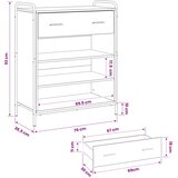  Ormar za cipele 76 x 36,5 x 93 cm Konstruirano drvo Siva Sonoma Slike