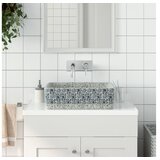 vidaXL Nadgradni Lavabo - Umivaonik sivo-plavi 46 x 35 5 x 13 cm keramički | shoptok.hr
