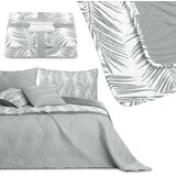 AmeliaHome Prekrivač Tropical Bonaire 220x240 cm, siva / bijela | shoptok.hr