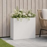 Vrtna saksija Bijela 50 x 20 x 40 cm Čelična vrata | shoptok.hr