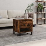 vidaXL Klubska mizica dimljeni hrast 50x46x50 cm inženirski les Cene