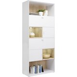 Hom`in regal 90/213/40 cm bela, barve hrasta Cene