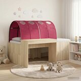 Krevet s tunelom 3 kom. Artisian hrast i crvena | shoptok.hr