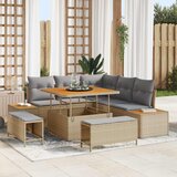  Sjedeća garnitura za vrt 8 kom. 7-Broj sjedala Bež 176 x 176 x 85 cm | shoptok.hr