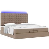 vidaXL Okvir kreveta s madracima cappuccina 200x200 cm umjetna koža | shoptok.hr