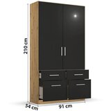 Rauch Möbel omara s klasičnimi vrati, siva, hrast artisan | Shoptok.si