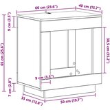  Bocni stol Bijeli 60 x 40 x 65 cm Konstrukcijsko drvo | shoptok.hr